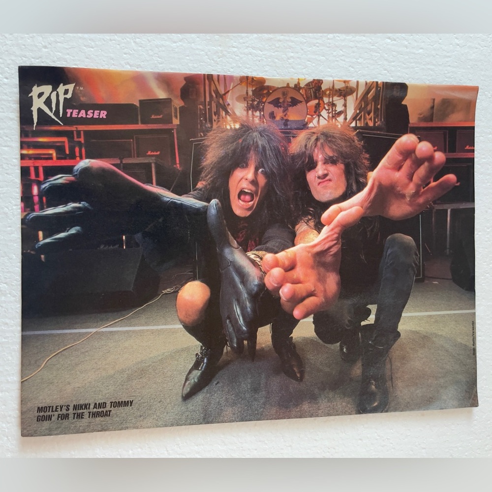 RIP Teaser Pinup of Motley Crue’s Nikki Sixx and Tommy Lee